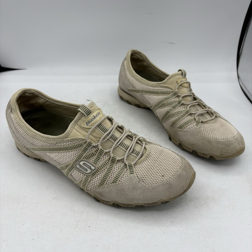 Skechers Shoes Womens Size 9.5 Bikers Hot Ticket Gray Slip On 21159 Sneaker